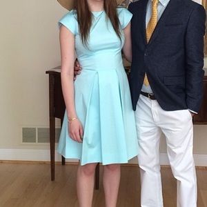 Kate Spade aqua cotton short sleeve dress - size 6